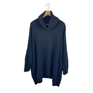 Studio B3 Oversized Merino Wool Turtleneck Sweater